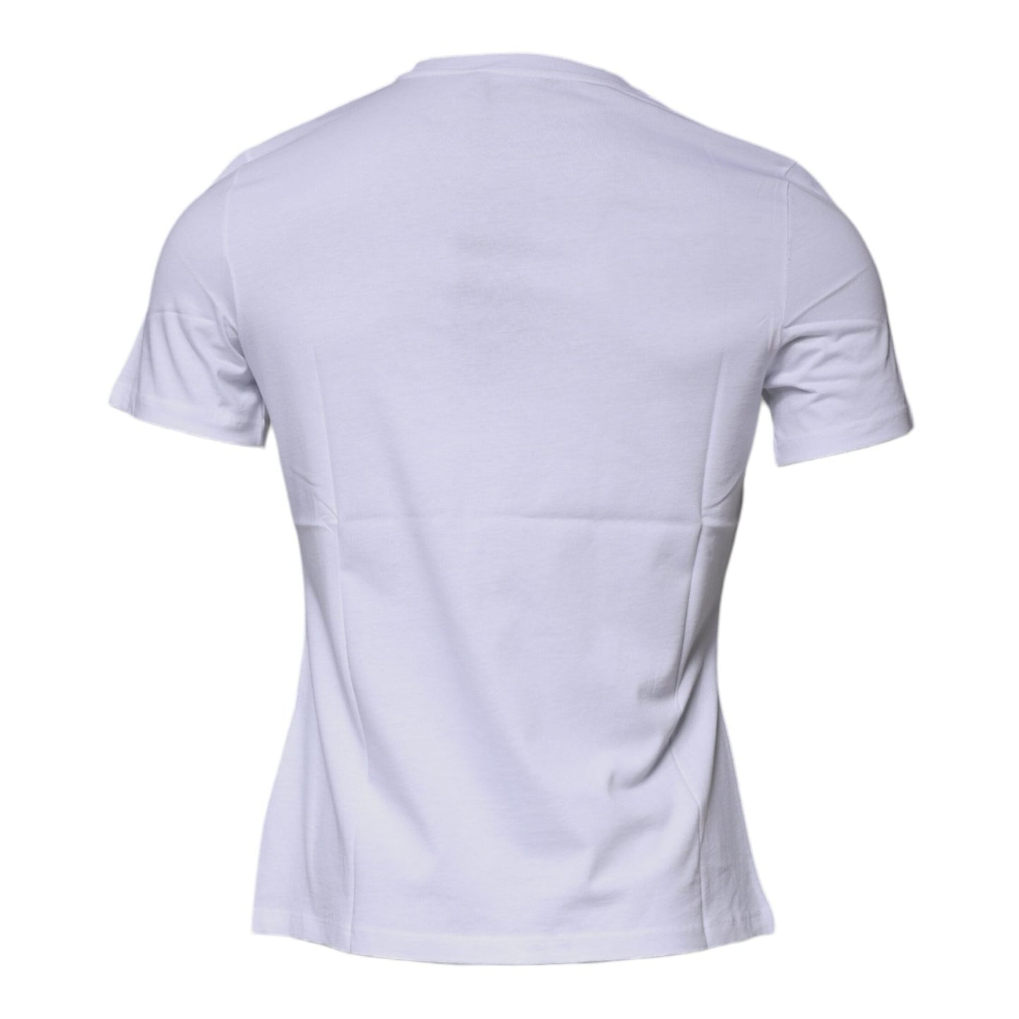 Versace White Medusa Print Cotton Crew Neck T-shirt Versace