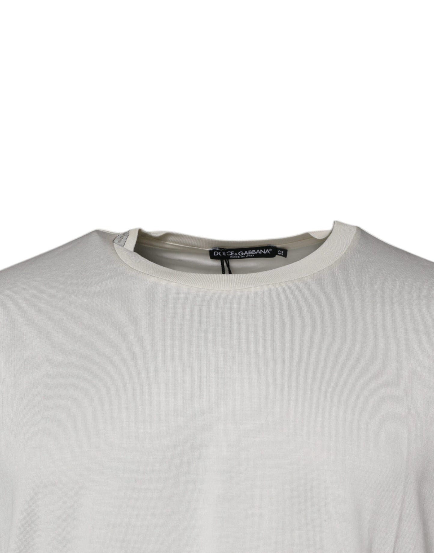 Dolce & Gabbana Off White Crew Neck Short Sleeve T-shirt Dolce & Gabbana