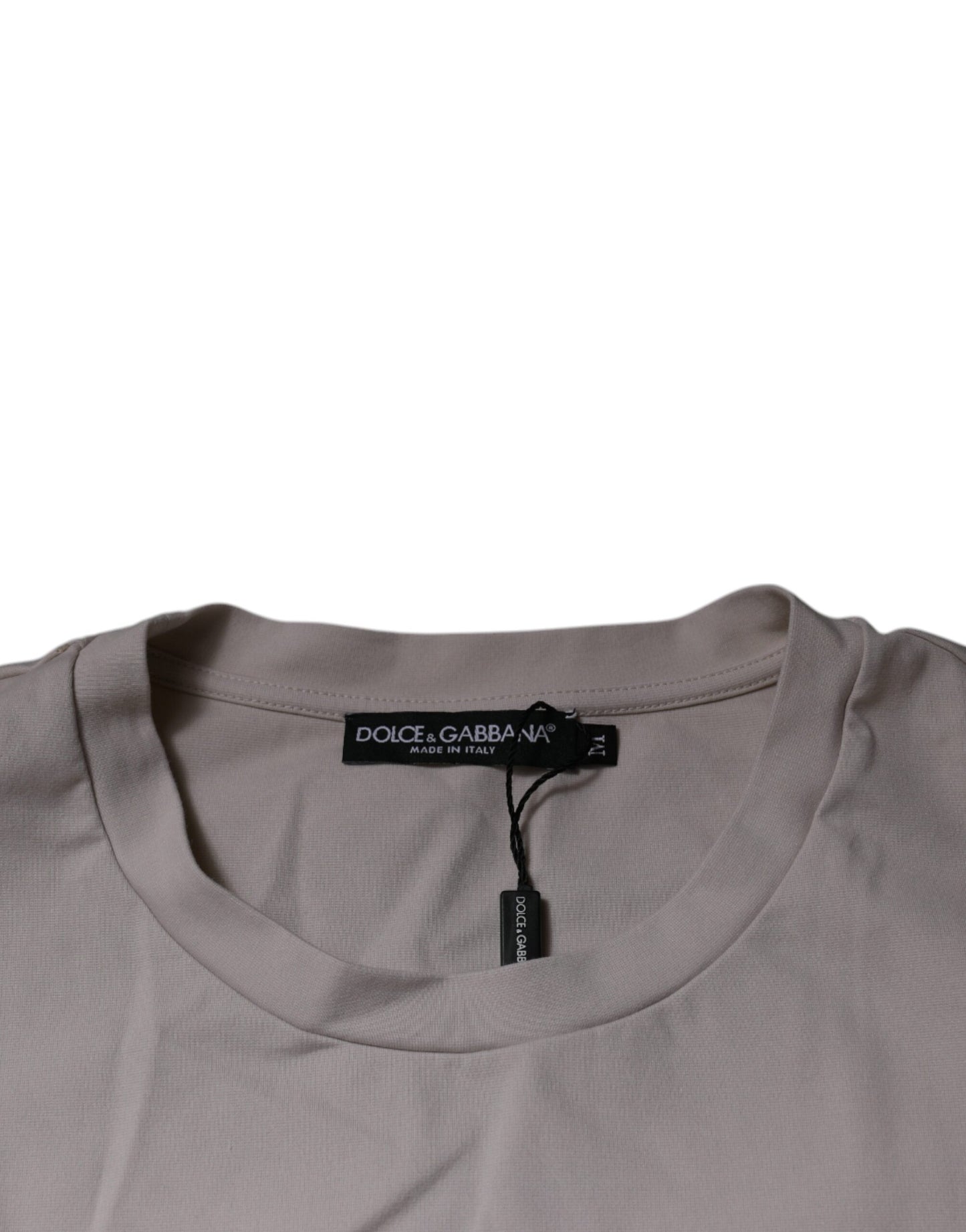 Dolce & Gabbana Beige DG Logo Crew Neck Short Sleeves T-shirt Dolce & Gabbana