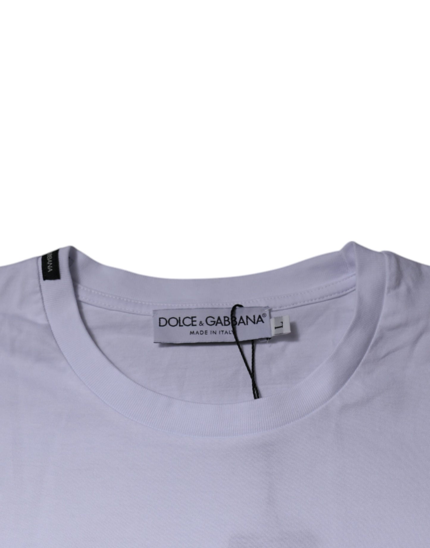 Dolce & Gabbana White Red Leopard Cotton Crew Neck T-shirt Dolce & Gabbana