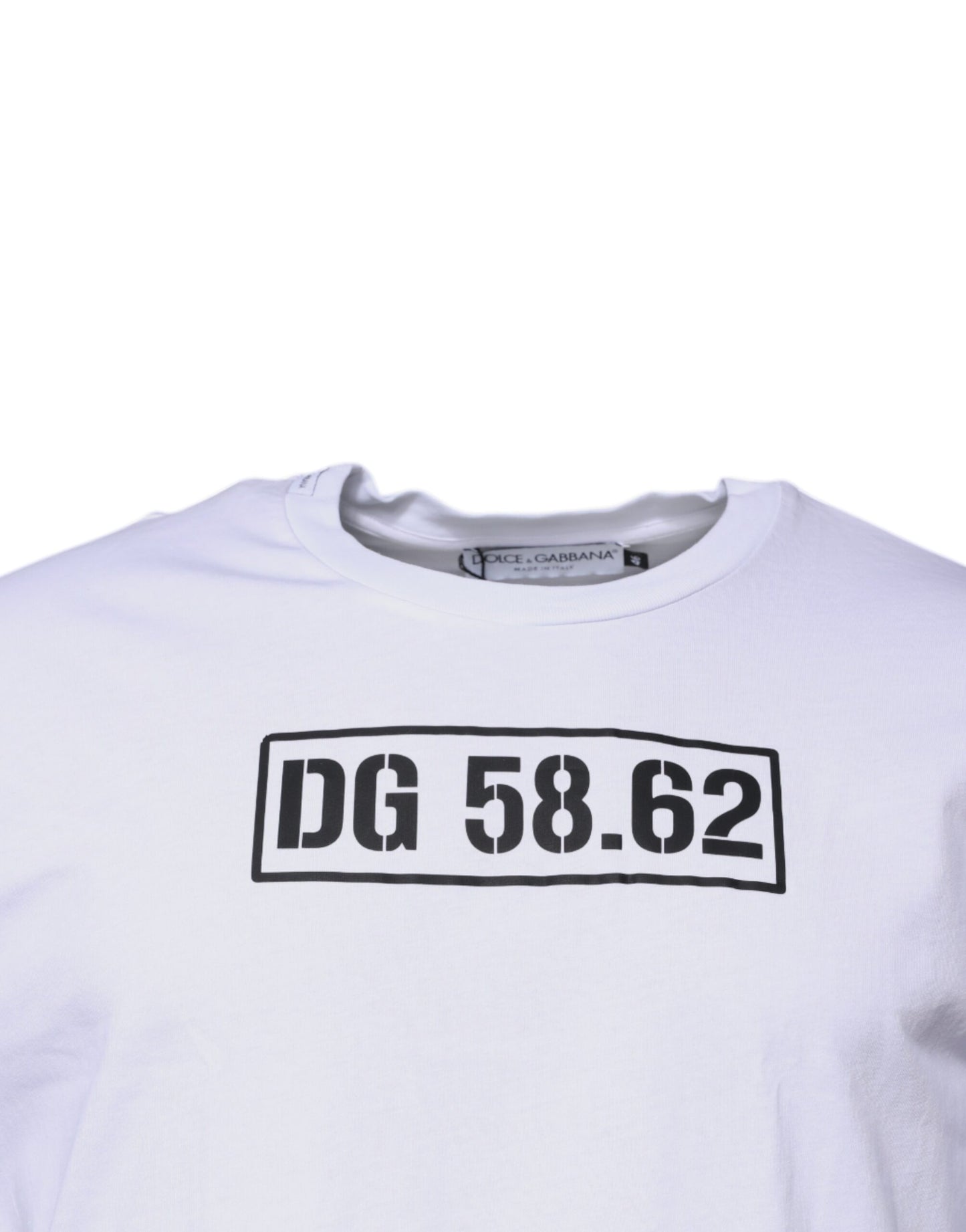 Dolce & Gabbana White DG Logo Cotton Crew Neck T-shirt Dolce & Gabbana