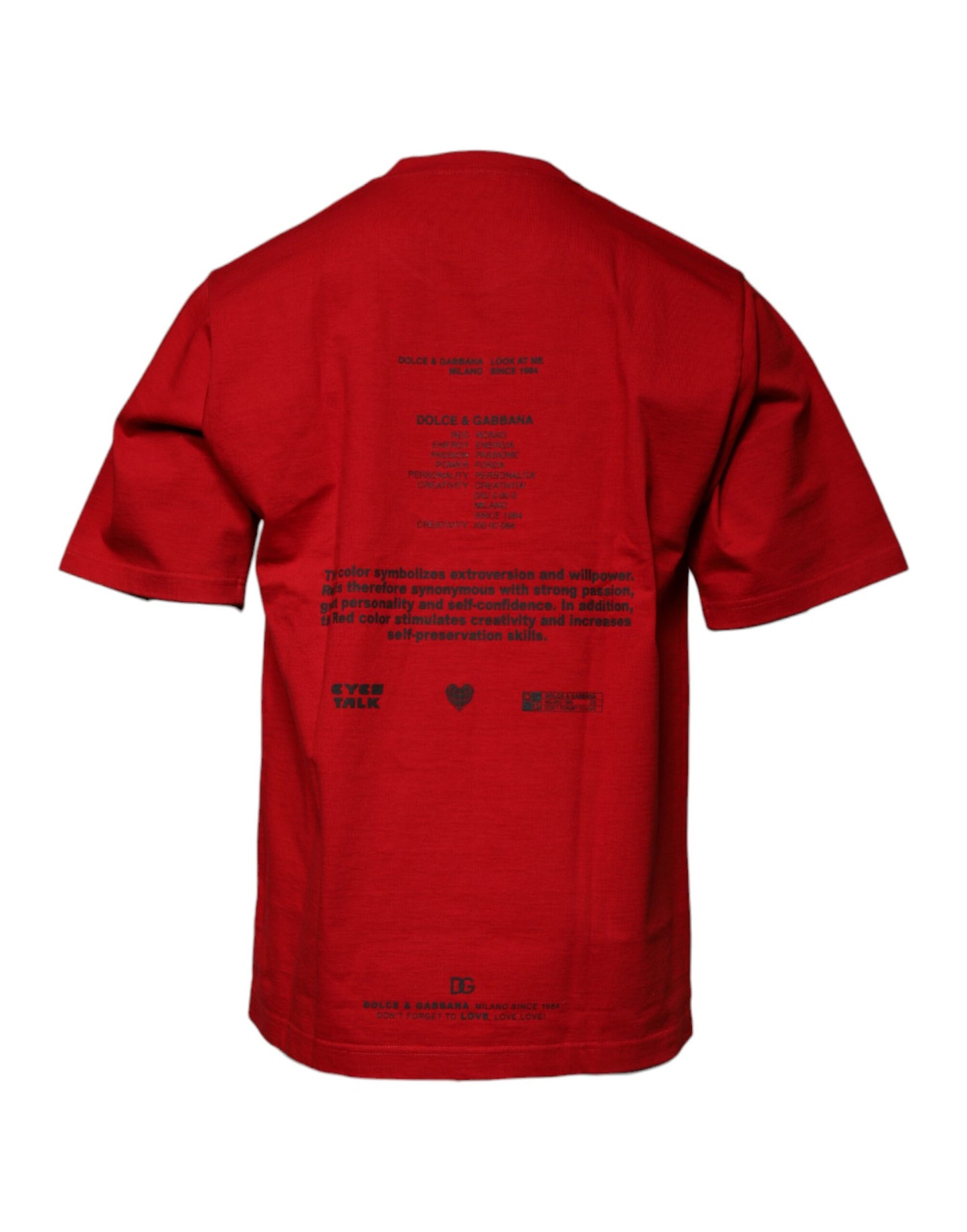 Dolce & Gabbana Red DG Eye Cotton Crew Neck T-shirt Dolce & Gabbana