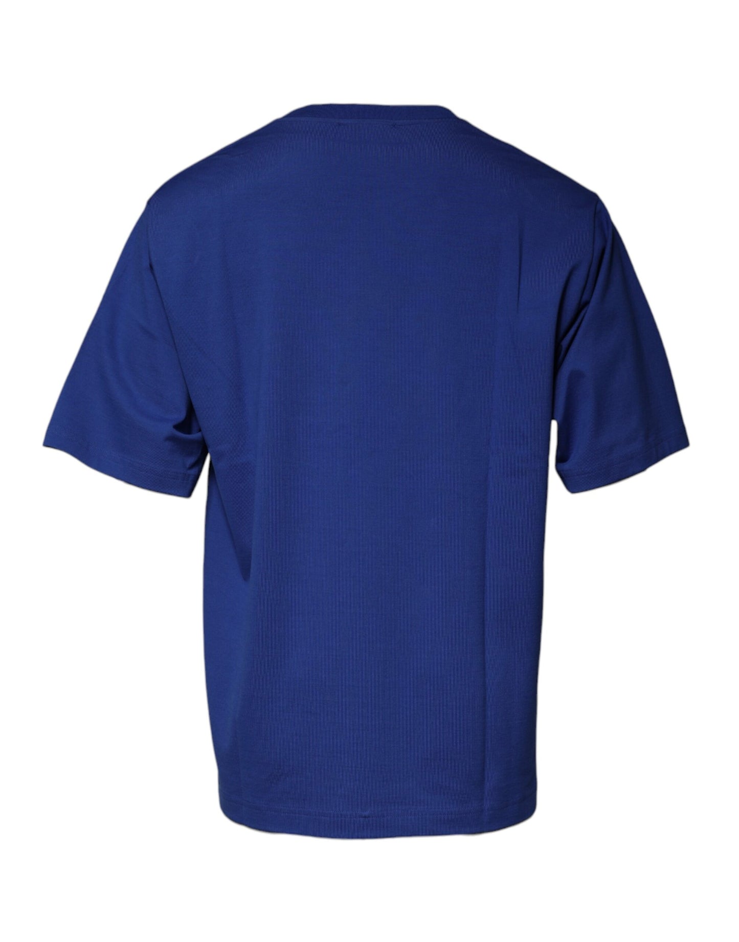Dolce & Gabbana Blue Logo Print Cotton Men Crew Neck T-shirt Dolce & Gabbana