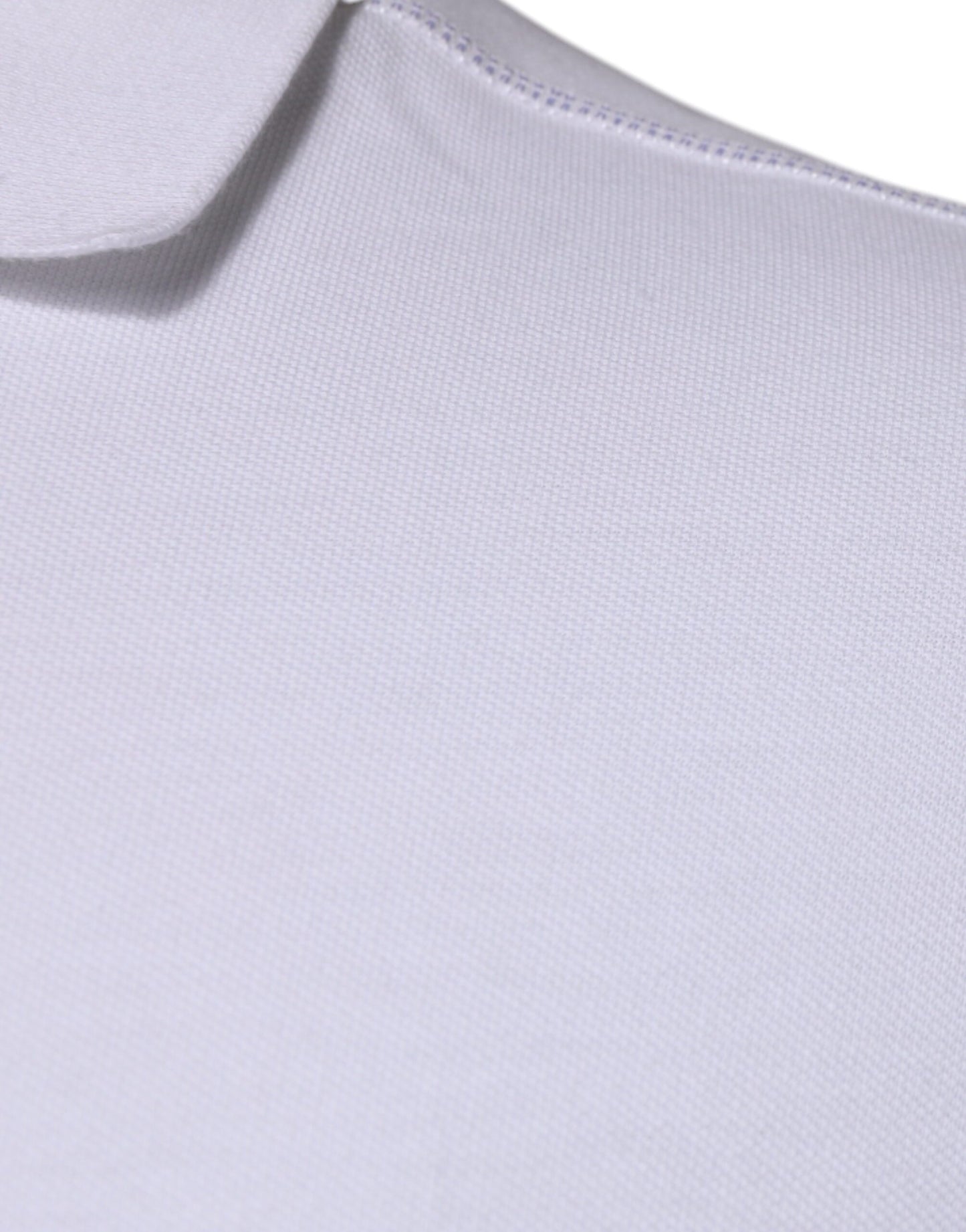 Dolce & Gabbana White Cotton Logo Plaque Collared Polo T-shirt Dolce & Gabbana