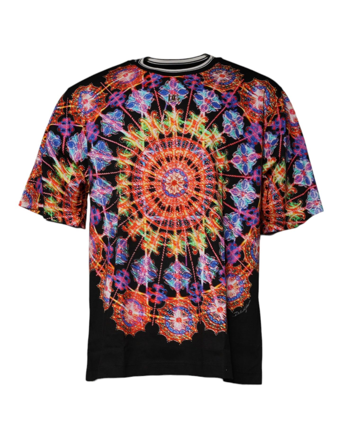 Dolce & Gabbana Multicolor Kaleidoscope Men Short Sleeves T-shirt Dolce & Gabbana