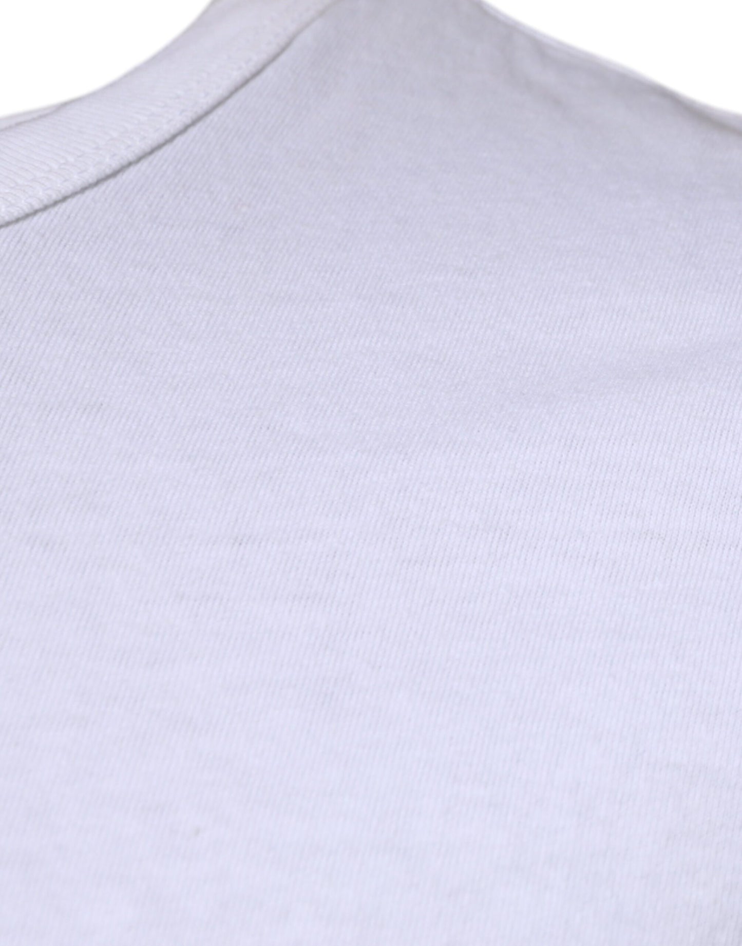 Dolce & Gabbana White Stripes Crew Neck Short Sleeves T-shirt Dolce & Gabbana