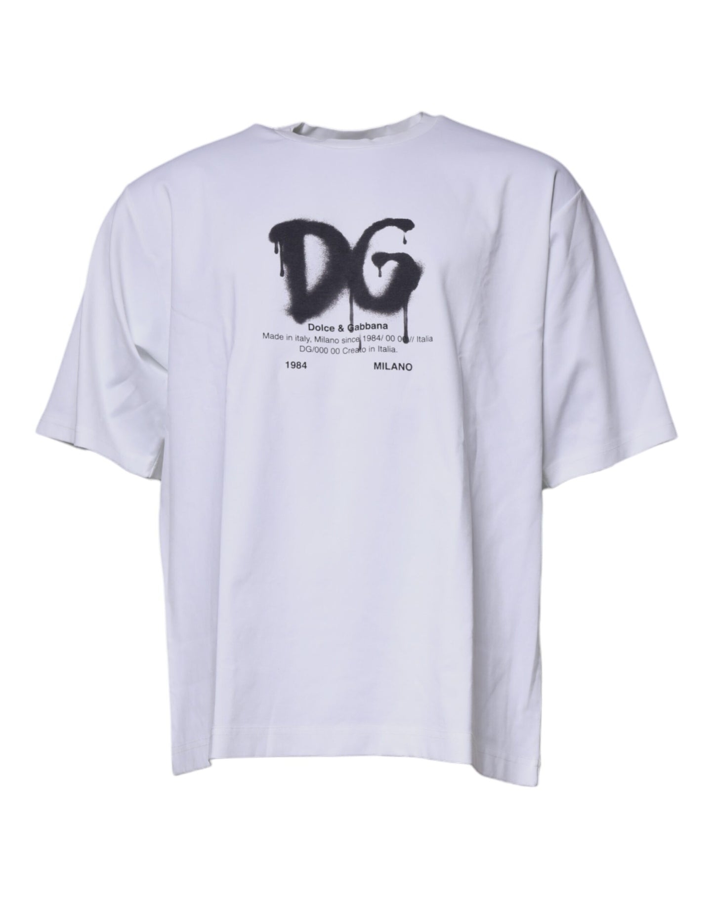 Dolce & Gabbana White DG Logo Cotton Crew Neck T-shirt Dolce & Gabbana