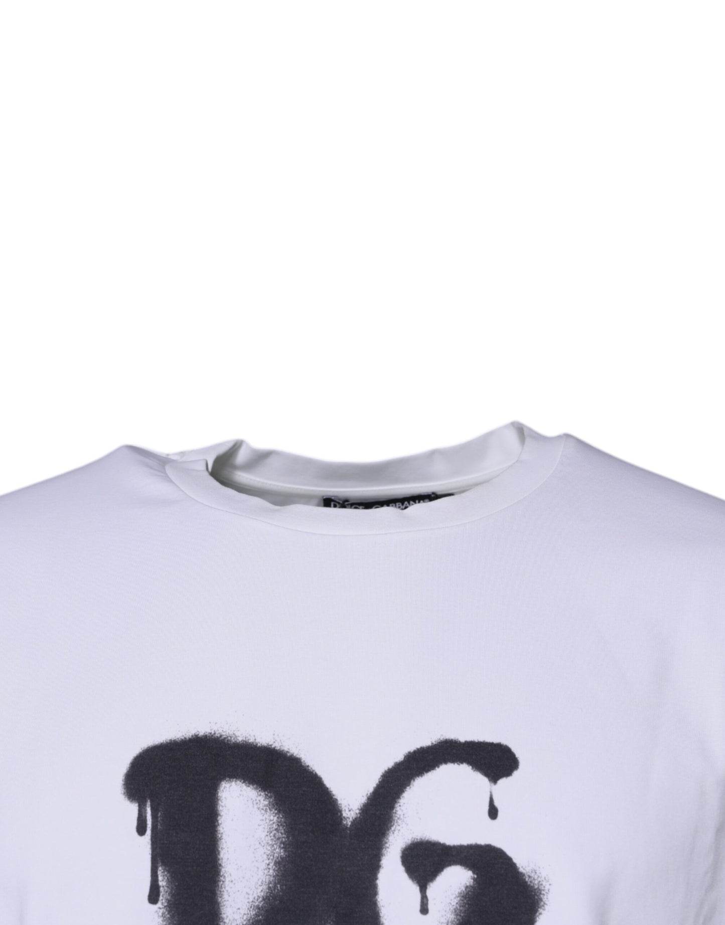 Dolce & Gabbana White DG Logo Cotton Crew Neck T-shirt Dolce & Gabbana