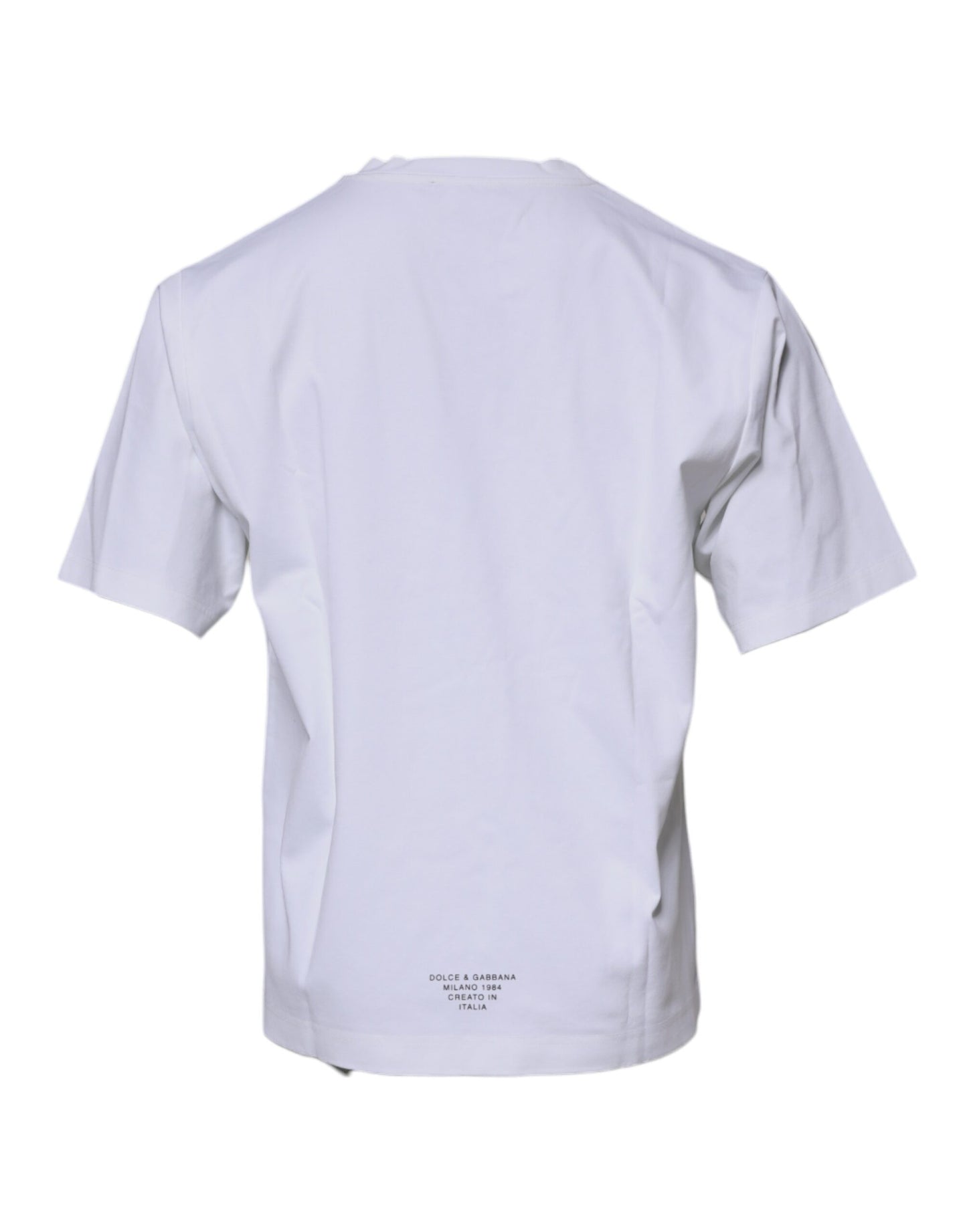 Dolce & Gabbana White DG Logo Cotton Crew Neck T-shirt Dolce & Gabbana