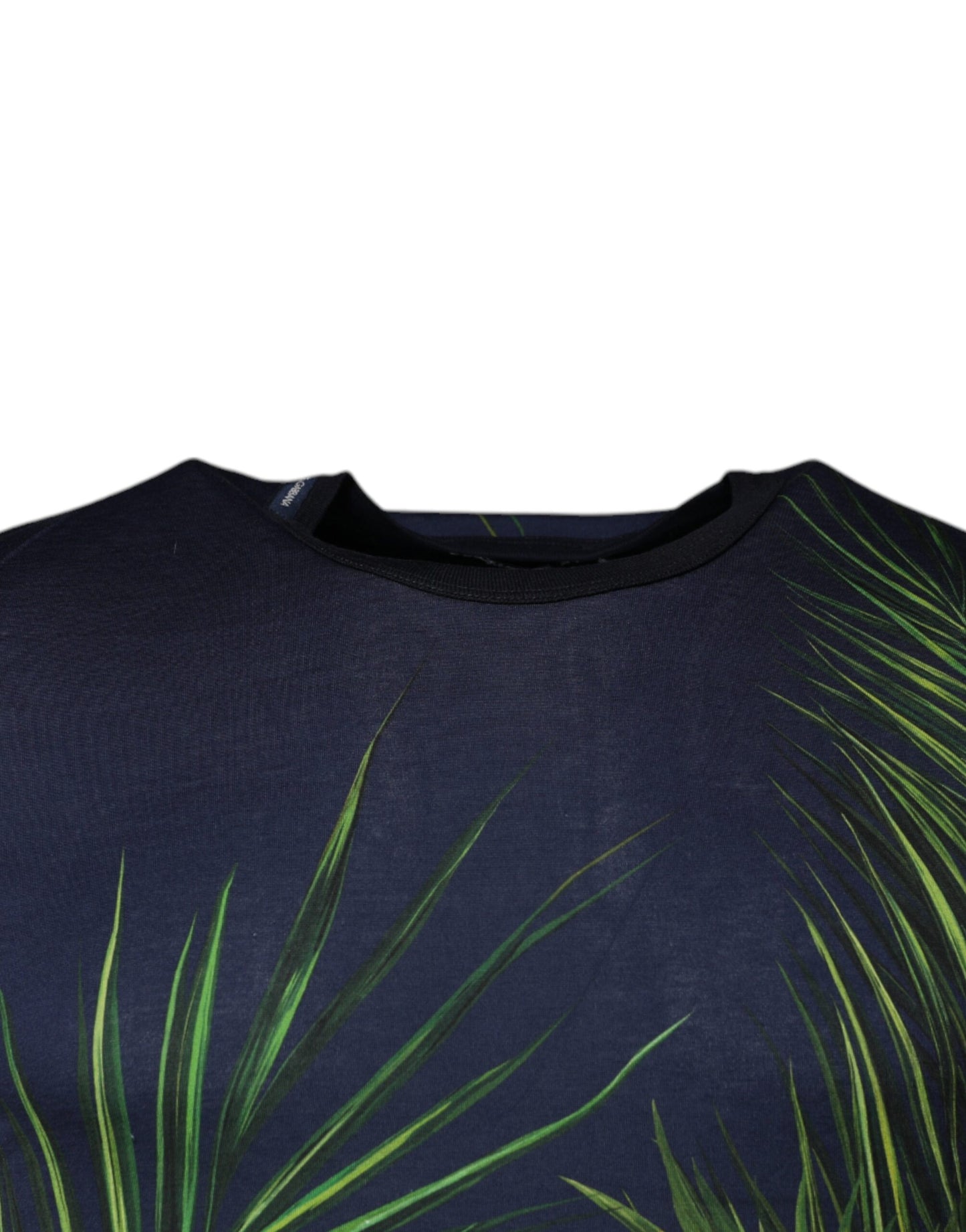 Dolce & Gabbana Blue Tree Print CrewNeck Short Sleeve T-shirt Dolce & Gabbana