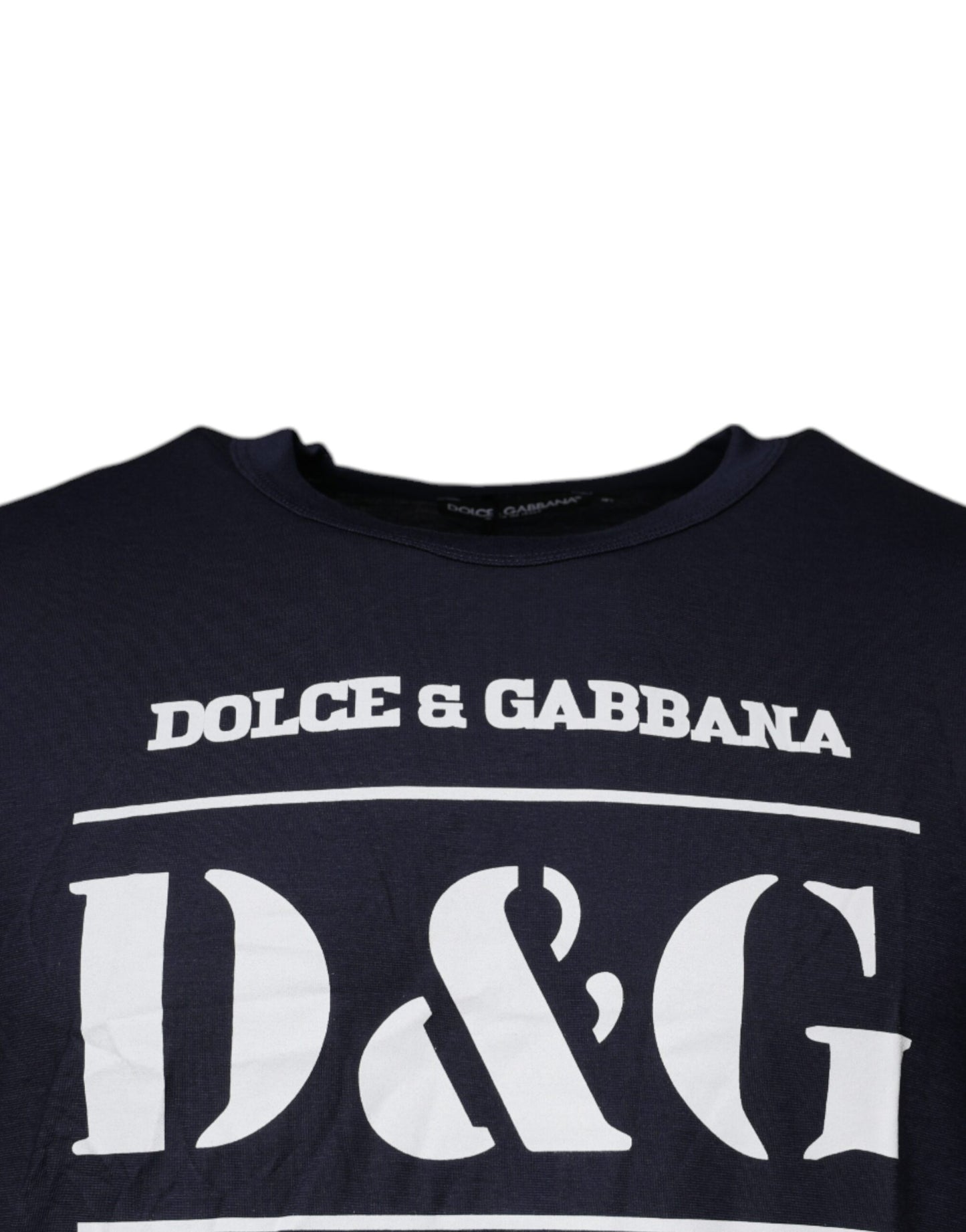 Dolce & Gabbana Blue D&G King Of Love Cotton Crew Neck T-shirt Dolce & Gabbana