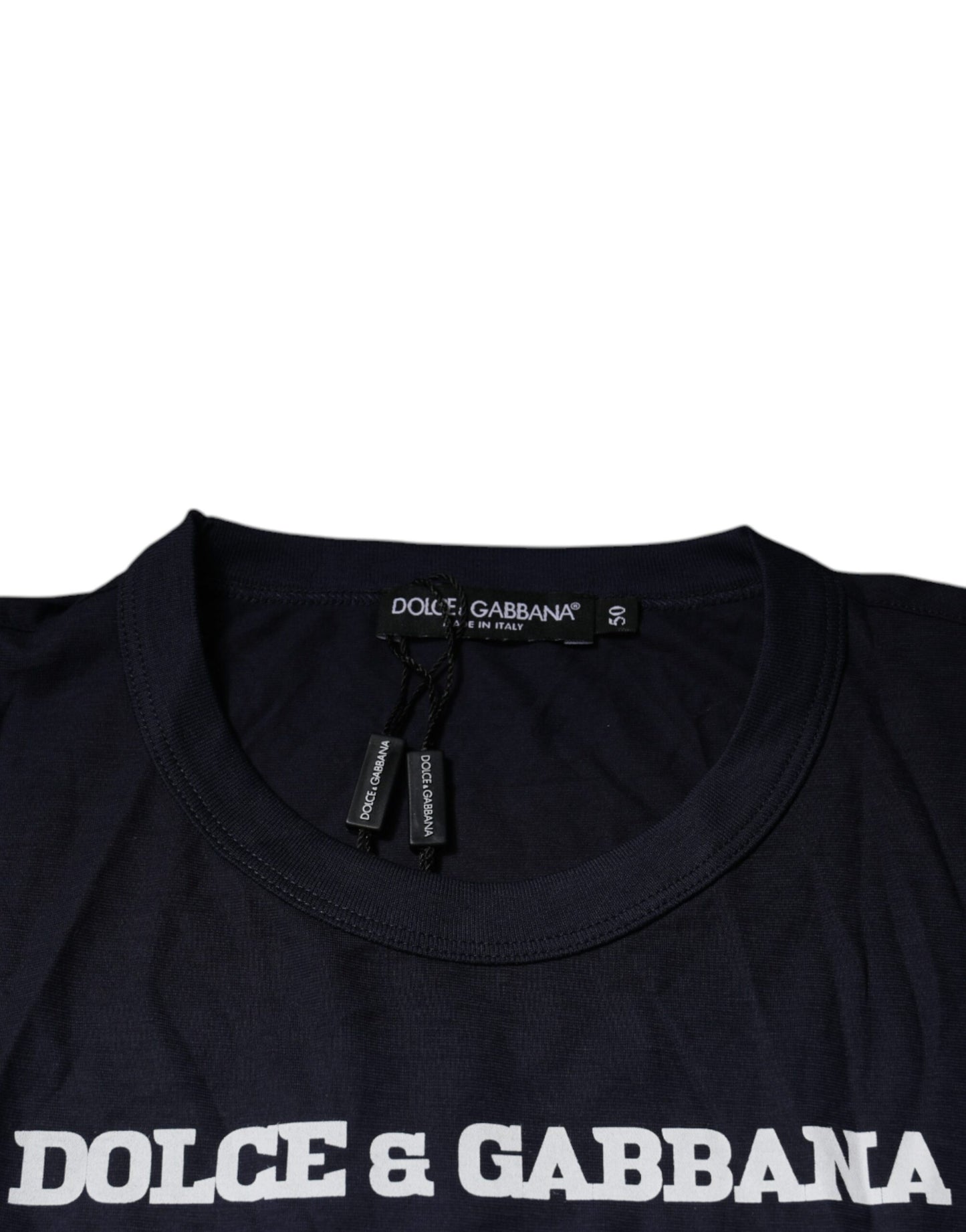 Dolce & Gabbana Blue D&G King Of Love Cotton Crew Neck T-shirt Dolce & Gabbana
