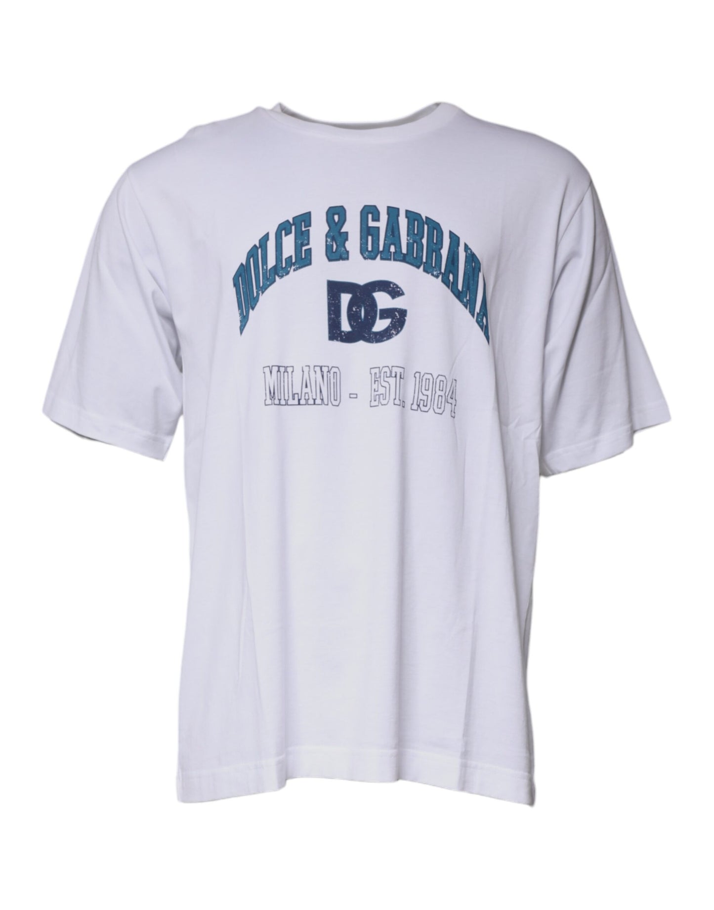 Dolce & Gabbana White DG Milano Cotton Crew Neck T-shirt Dolce & Gabbana