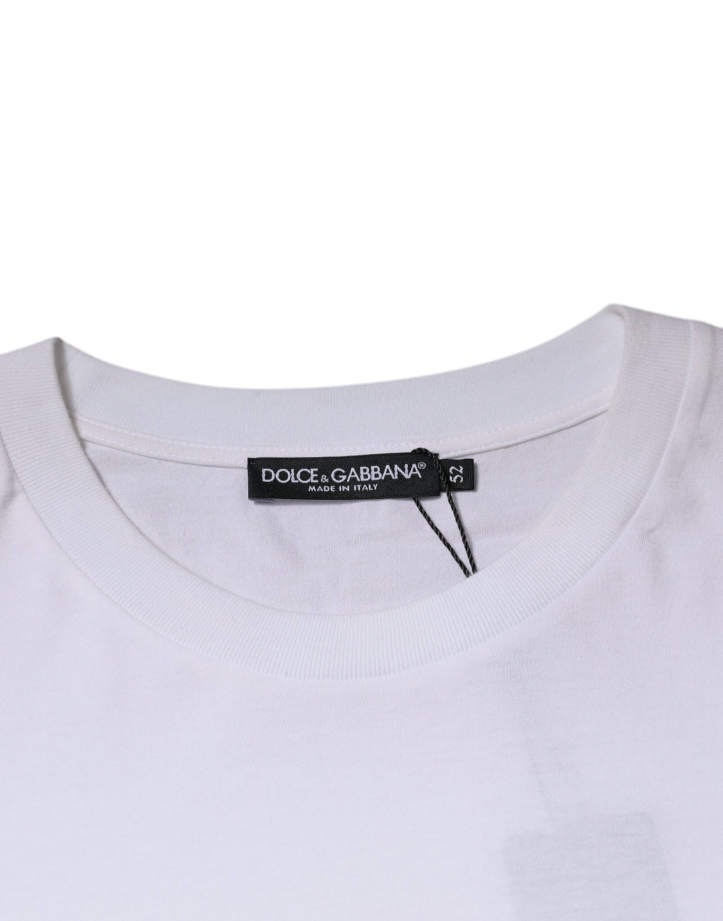 Dolce & Gabbana White DG Milano Cotton Crew Neck T-shirt Dolce & Gabbana