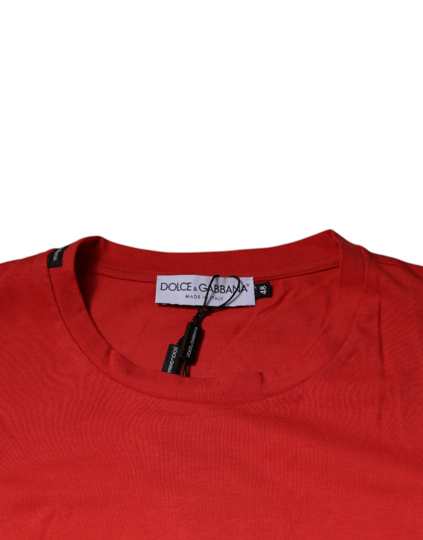 Dolce & Gabbana Red DG Logo Cotton Crew Neck T-shirt Dolce & Gabbana