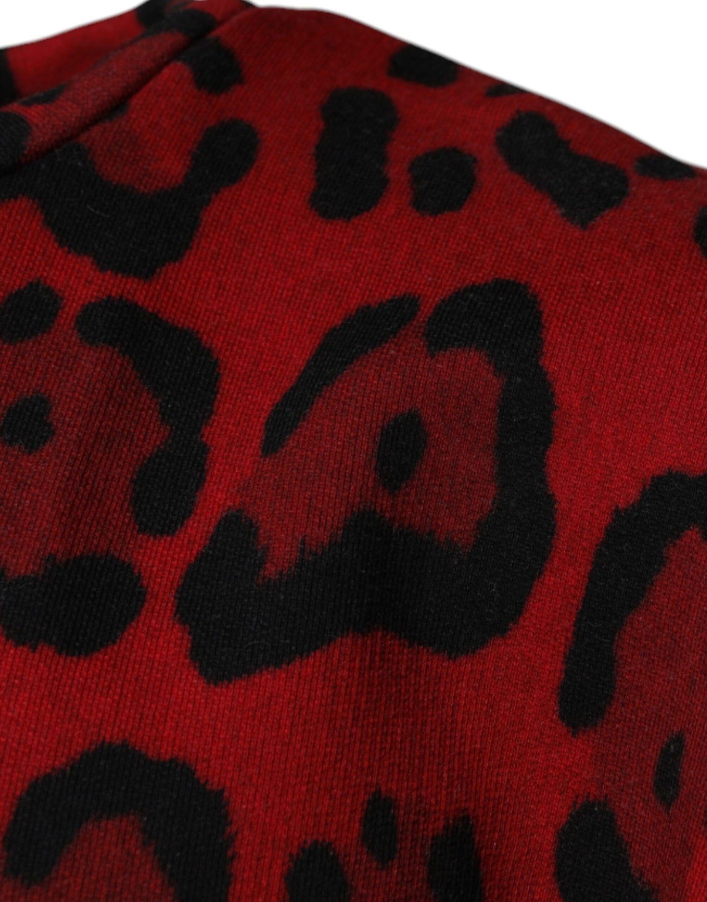 Dolce & Gabbana Red Leopard Print Cotton Sleeveless T-shirt Dolce & Gabbana