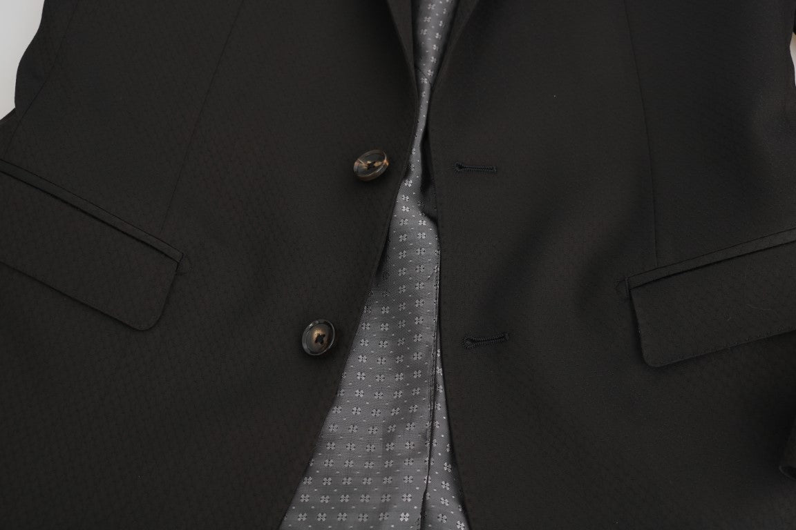 Dolce & Gabbana Brown Wool Crystal Bee Slim Fit MARTINI Dolce & Gabbana