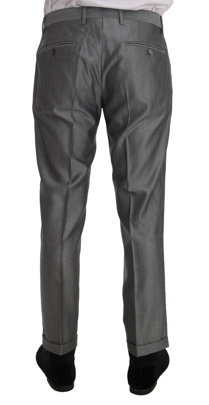 Dolce & Gabbana Black Stretch Crystal Bee Slim Fit Suit Dolce & Gabbana