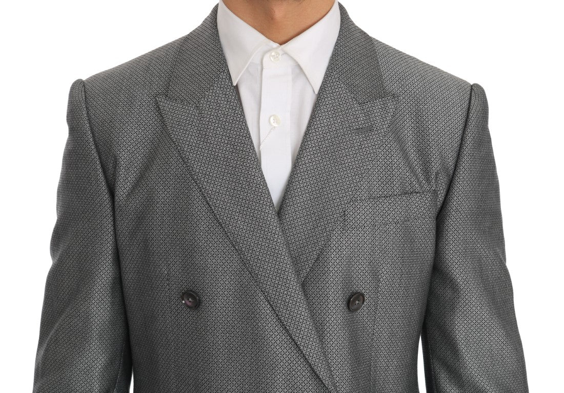 Dolce & Gabbana Black Stretch Crystal Bee Slim Fit Suit Dolce & Gabbana