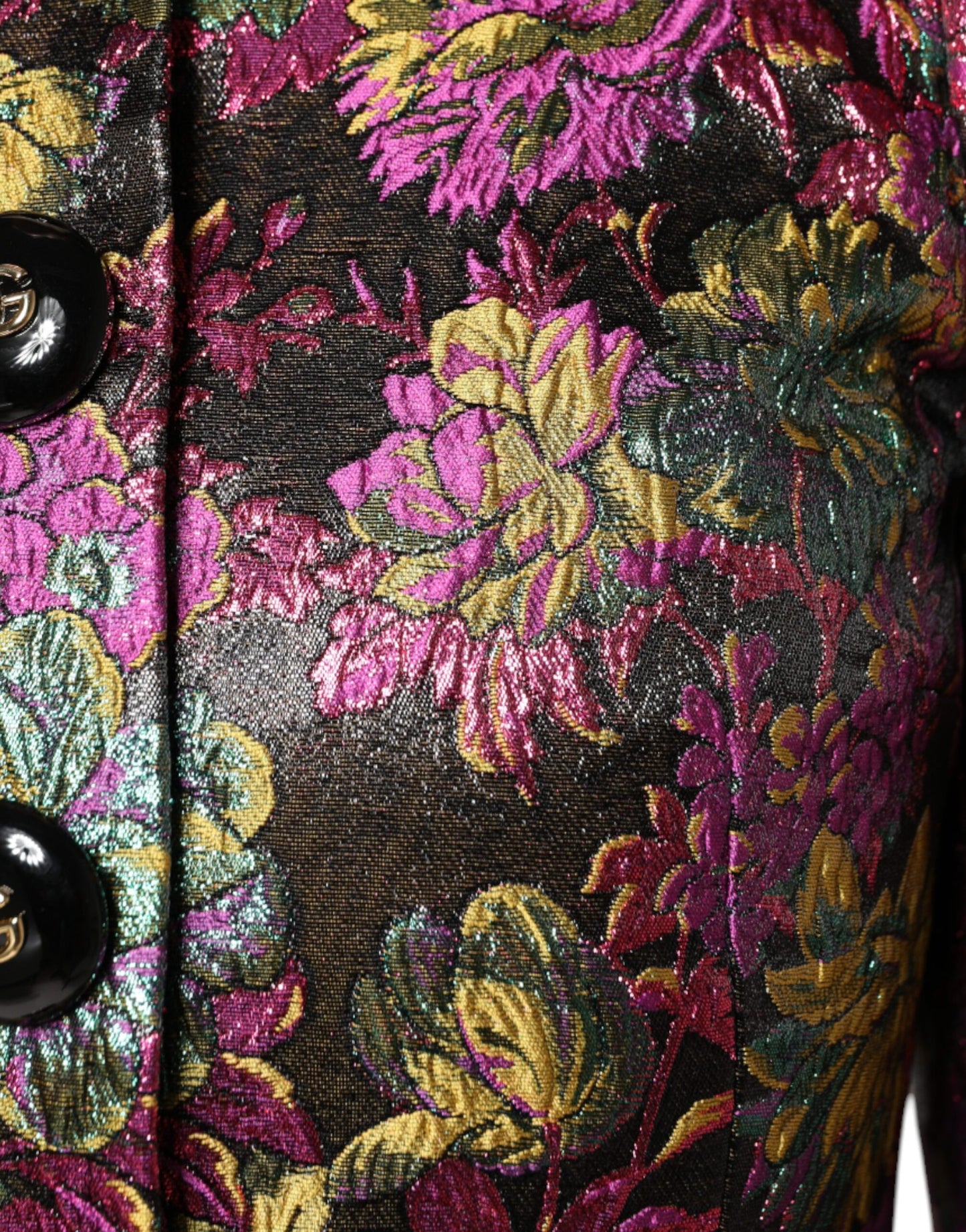 Dolce & Gabbana Multicolor Floral Jacquard Cropped Jacket Dolce & Gabbana