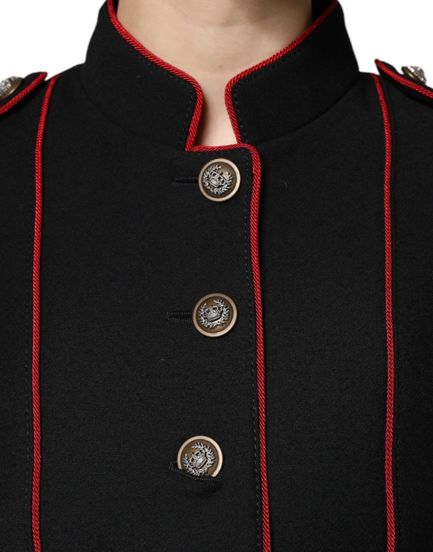 Dolce & Gabbana Black Single Breasted Trench Coat Jacket Dolce & Gabbana