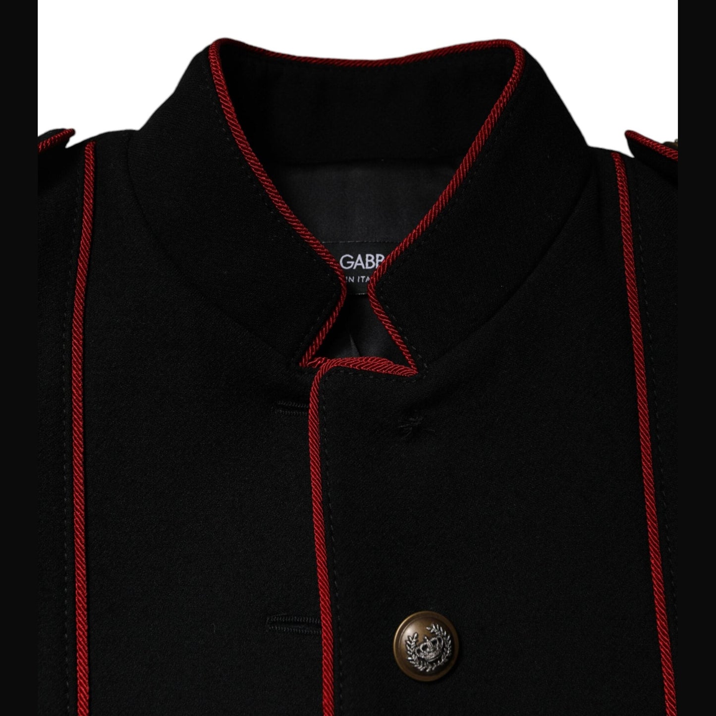 Dolce & Gabbana Black Single Breasted Trench Coat Jacket