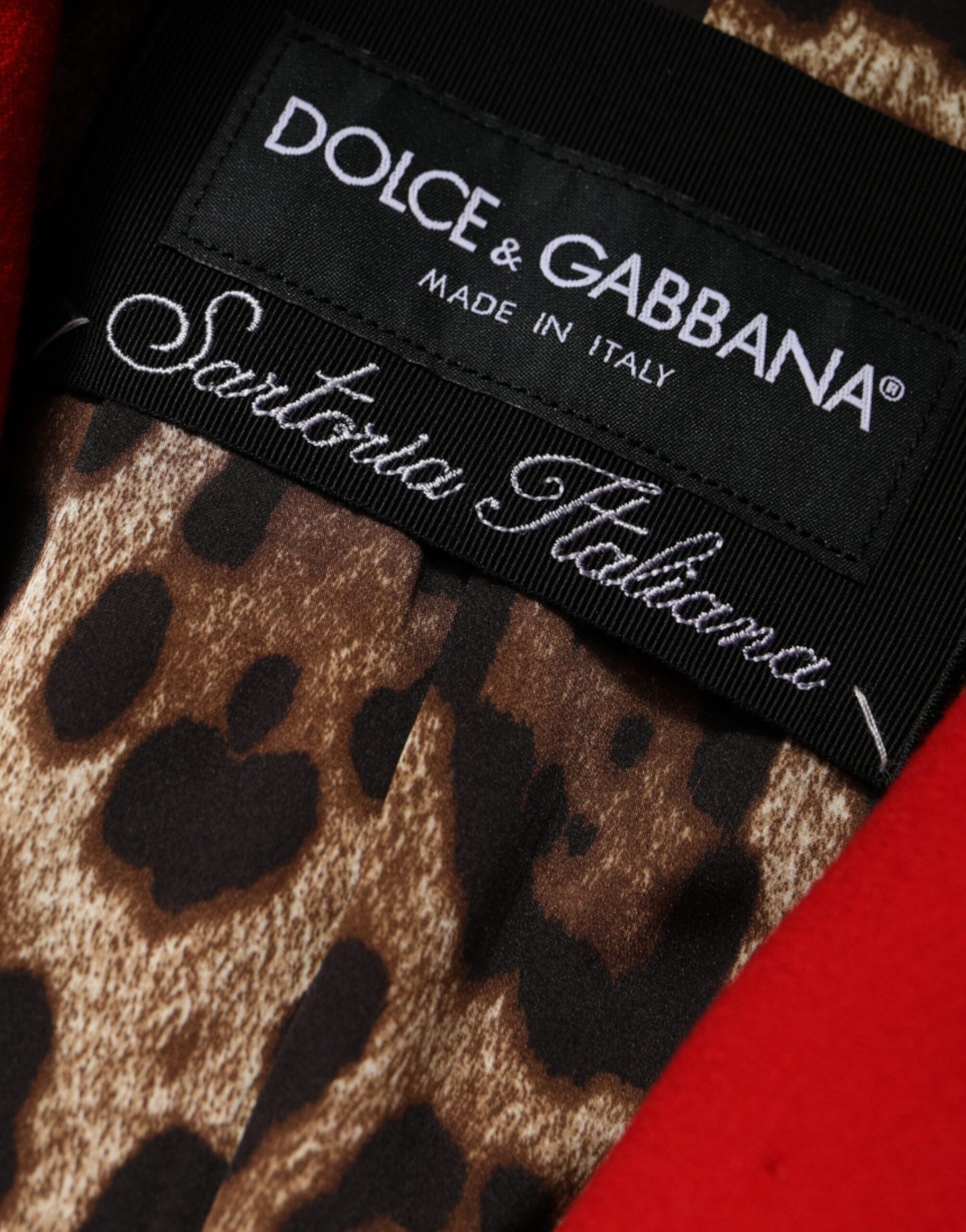 Dolce & Gabbana Red Jacquard Wool Women Trenchcoat Jacket Dolce & Gabbana