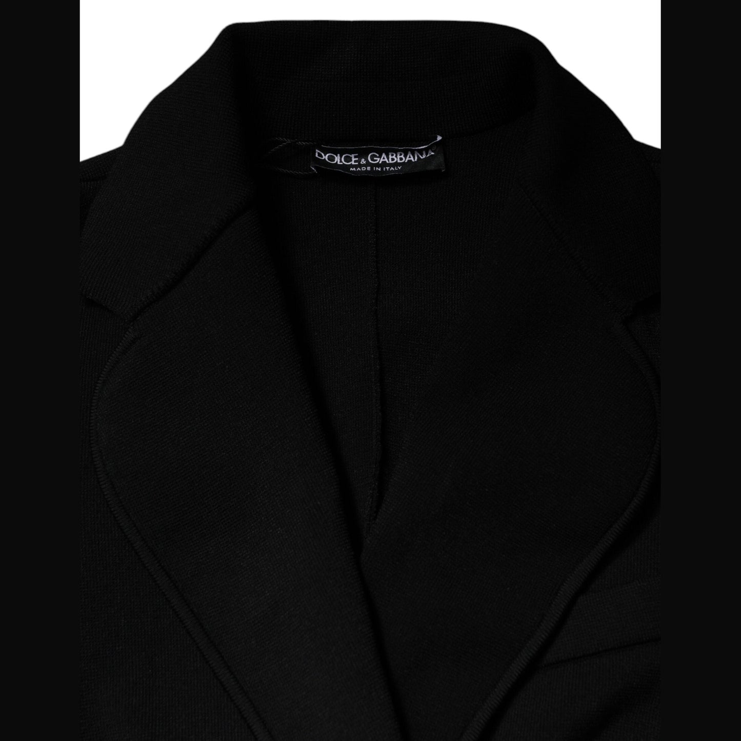 Dolce & Gabbana Black Viscose Single Breasted Blazer Jacket Dolce & Gabbana