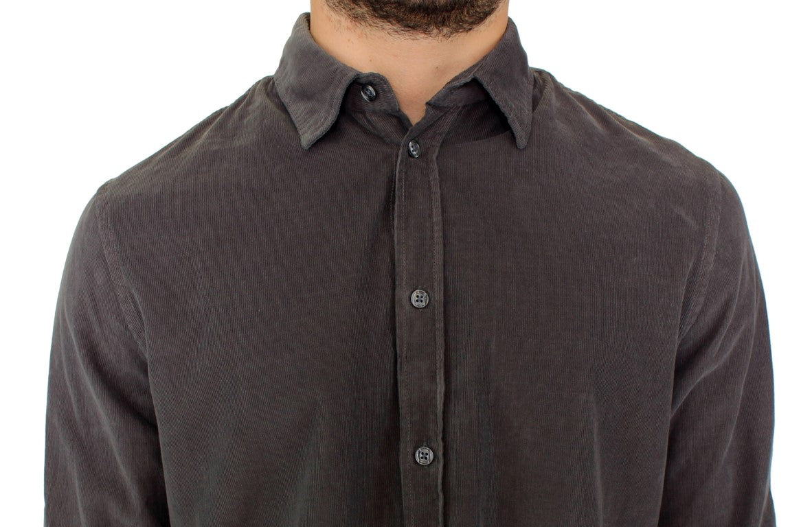 GF Ferre Green Button Front Cotton Casual Shirt GF Ferre