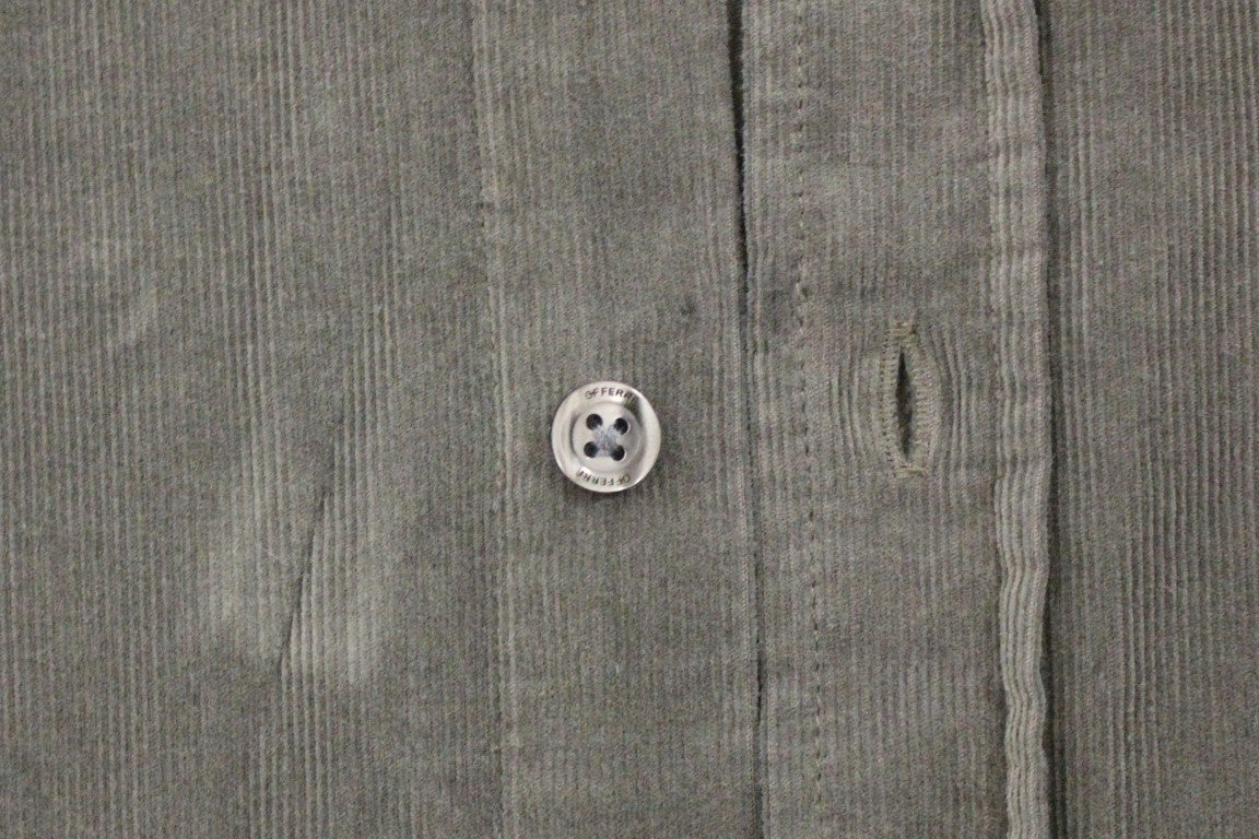 GF Ferre Green Button Front Cotton Casual Shirt GF Ferre