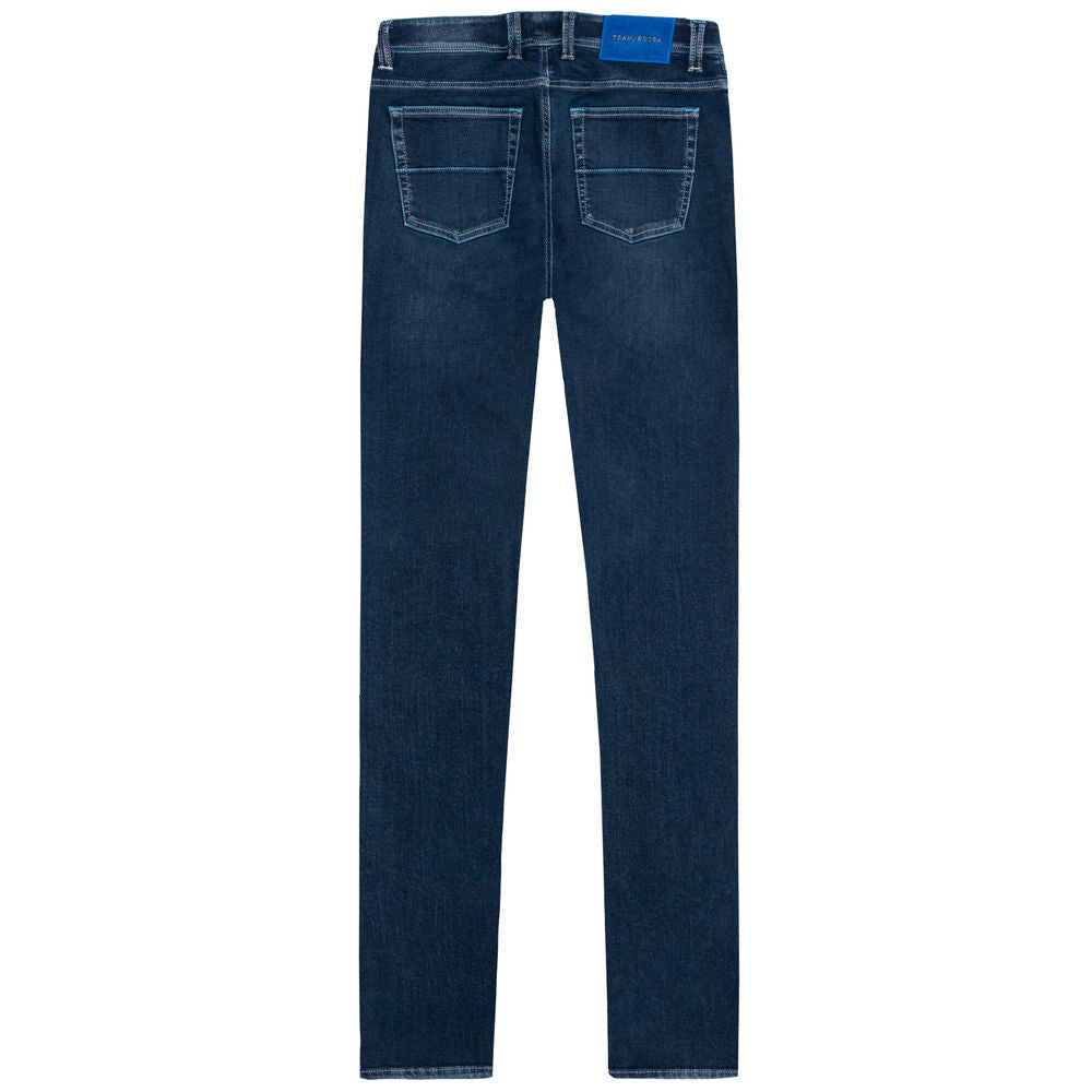 Tramarossa Blue Cotton Men Jean Tramarossa