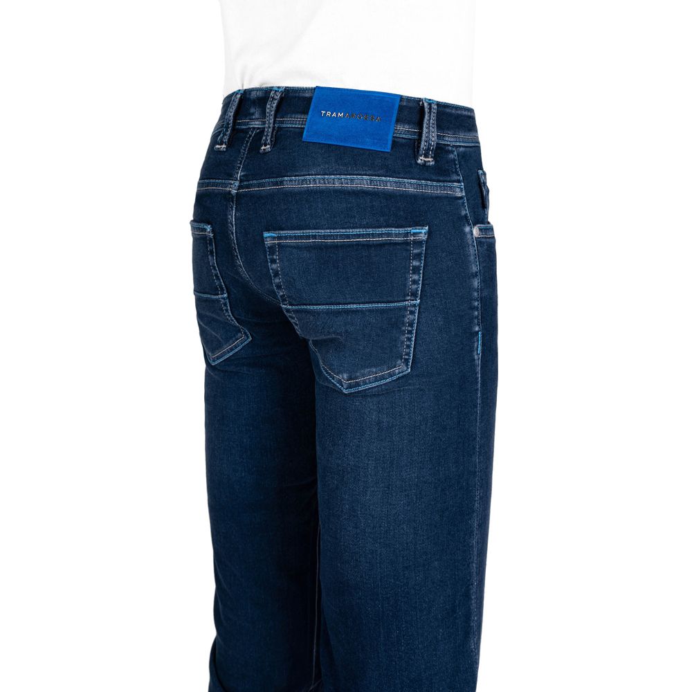 Tramarossa Blue Cotton Men Jean Tramarossa