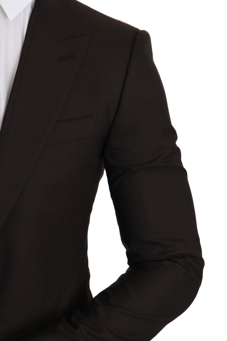 Dolce & Gabbana Brown Wool SICILIA Jacket Coat Blazer Dolce & Gabbana