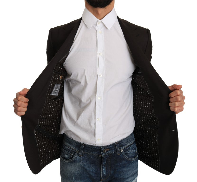 Dolce & Gabbana Brown Wool SICILIA Jacket Coat Blazer Dolce & Gabbana