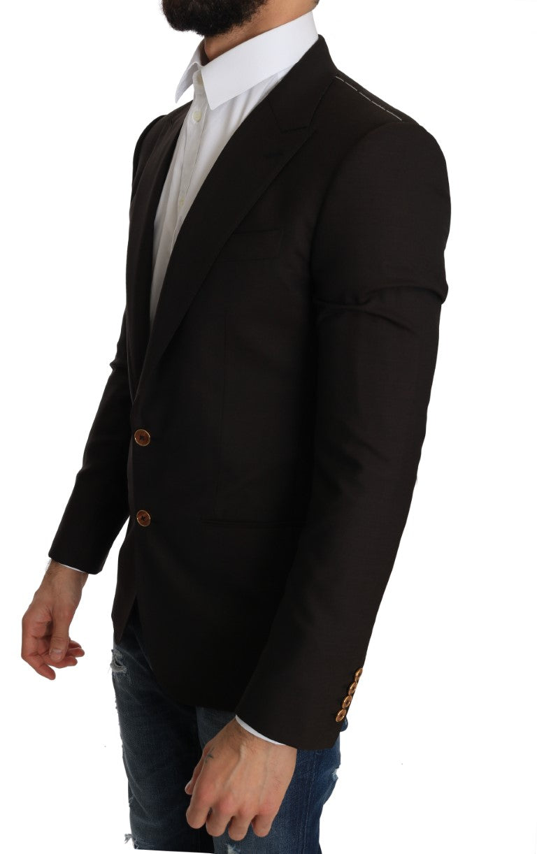 Dolce & Gabbana Brown Wool SICILIA Jacket Coat Blazer Dolce & Gabbana