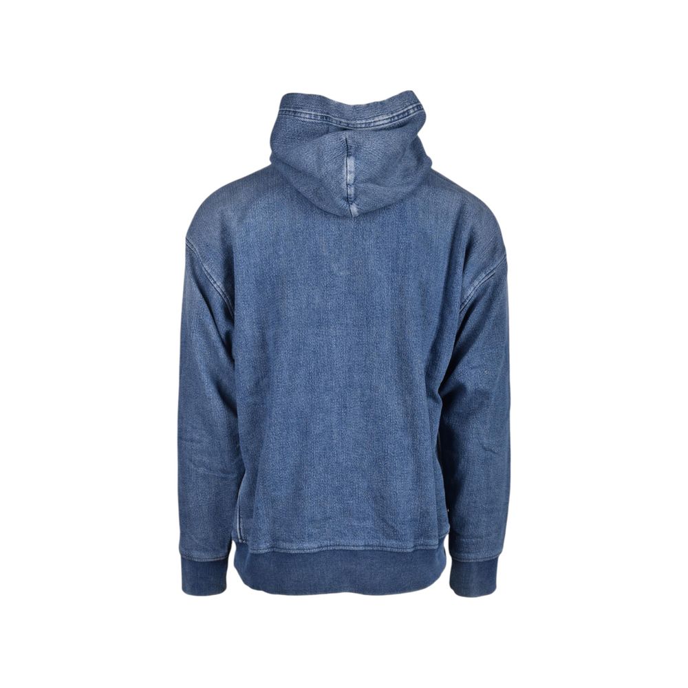 Diesel Blue Cotton Hoody Diesel