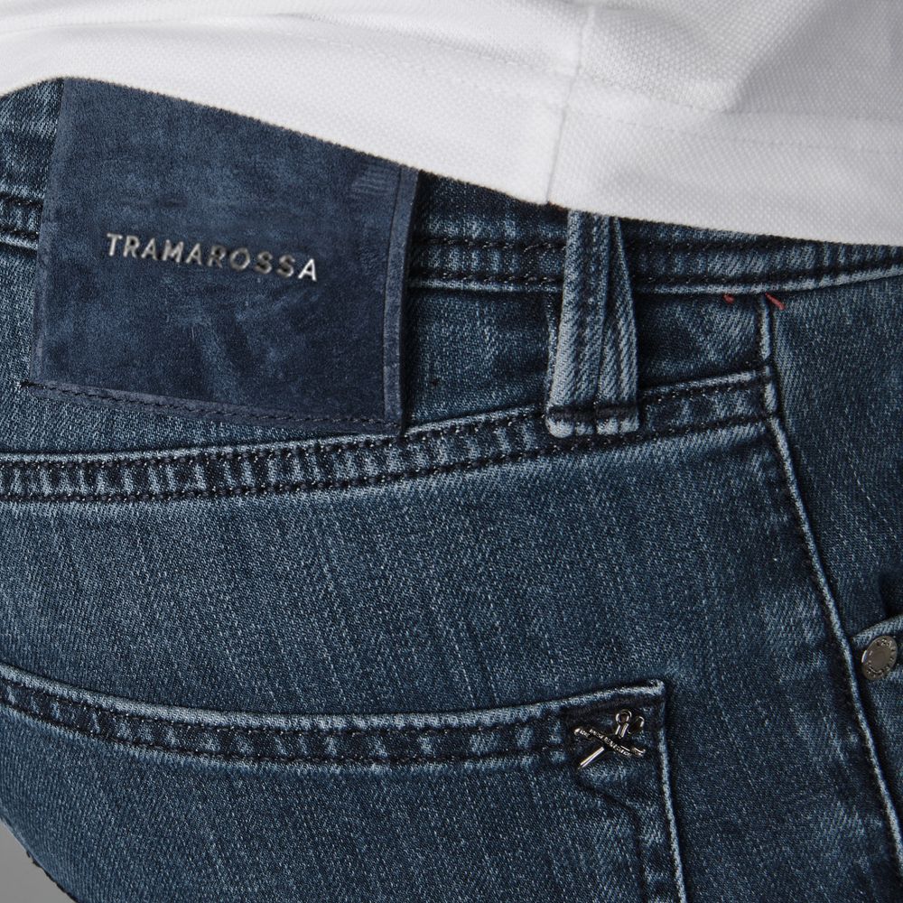 Tramarossa Blue Cotton Jeans & Pant Tramarossa