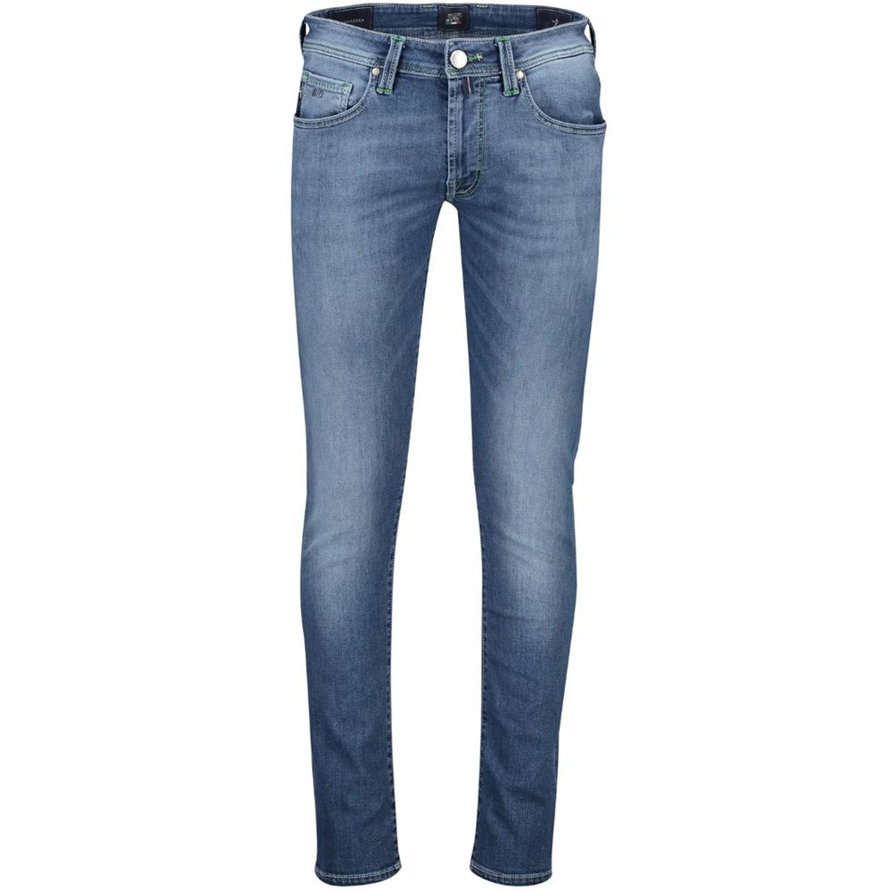 Tramarossa Blue Cotton Jeans & Pant Tramarossa