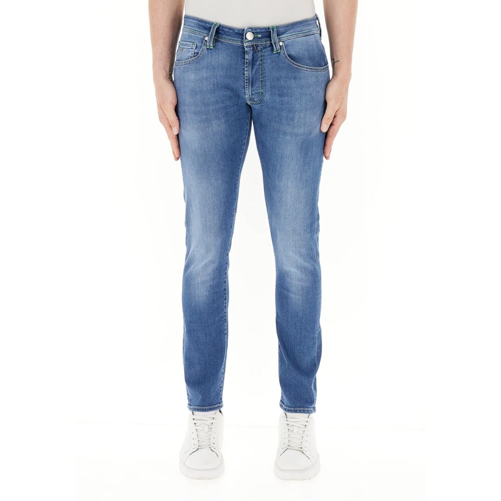 Tramarossa Blue Cotton Jeans & Pant Tramarossa