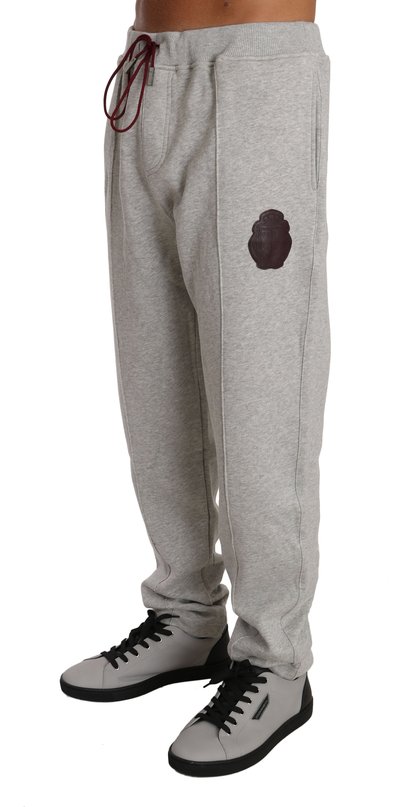 Billionaire Italian Couture Gray Cotton Sweater Pants Tracksuit Billionaire Italian Couture