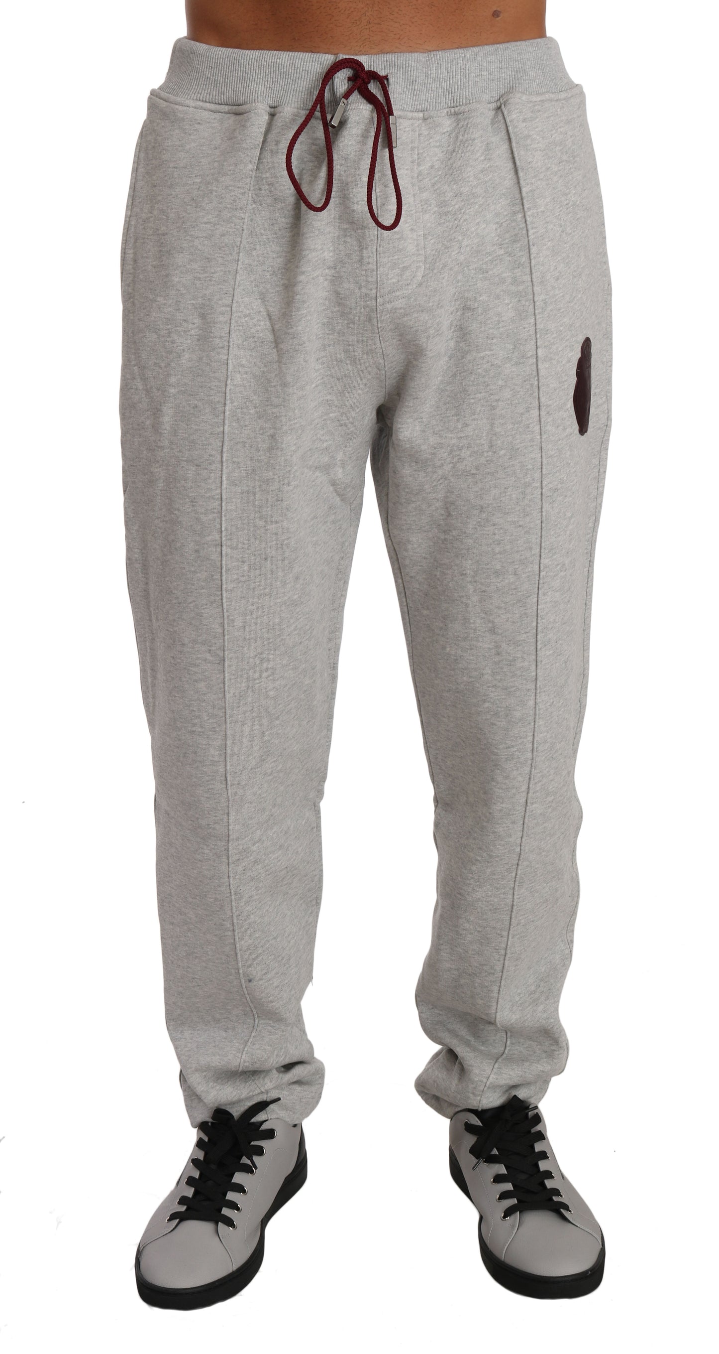 Billionaire Italian Couture Gray Cotton Sweater Pants Tracksuit Billionaire Italian Couture