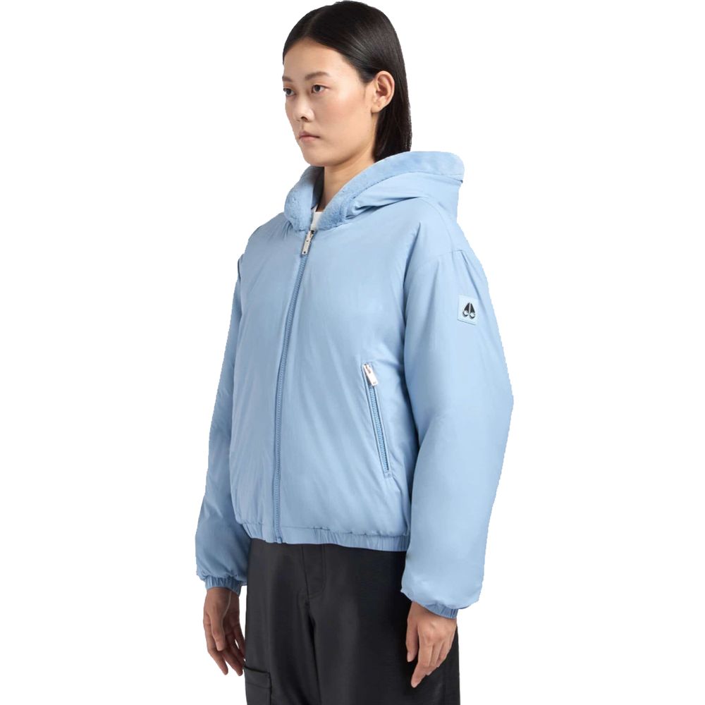Moose Knuckles Light Blue Nylon Women Jacket Moose Knuckles