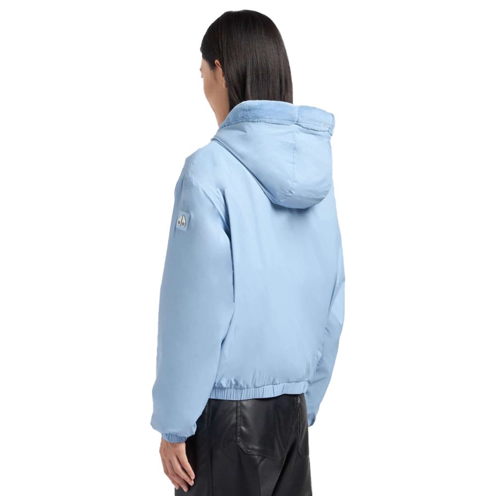 Moose Knuckles Light Blue Nylon Women Jacket Moose Knuckles