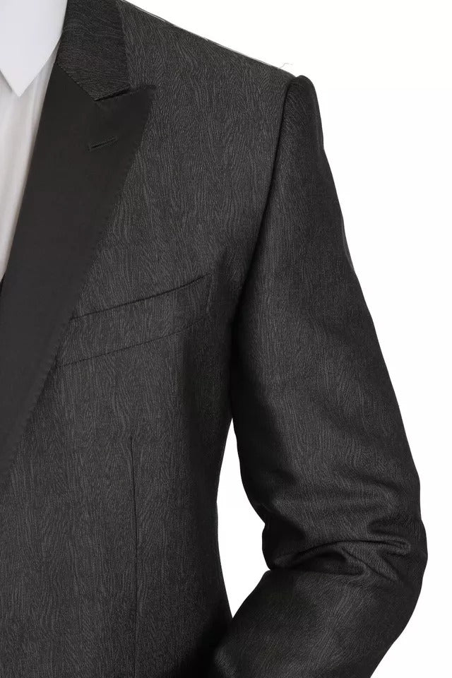 Dolce & Gabbana Gray MARTINI 2 Piece Vest Coat Blazer Dolce & Gabbana