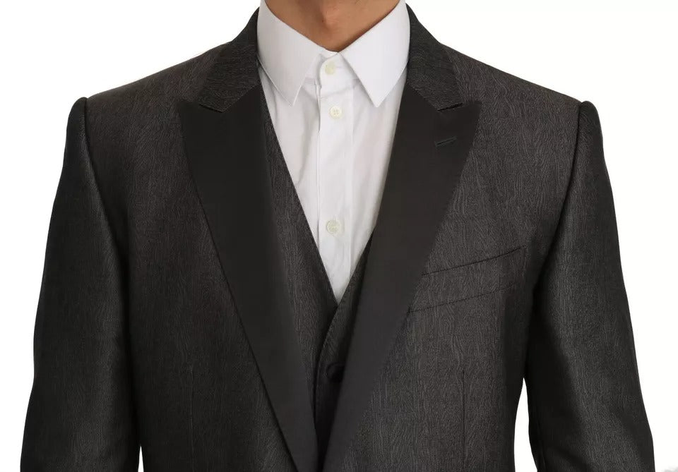 Dolce & Gabbana Gray MARTINI 2 Piece Vest Coat Blazer Dolce & Gabbana