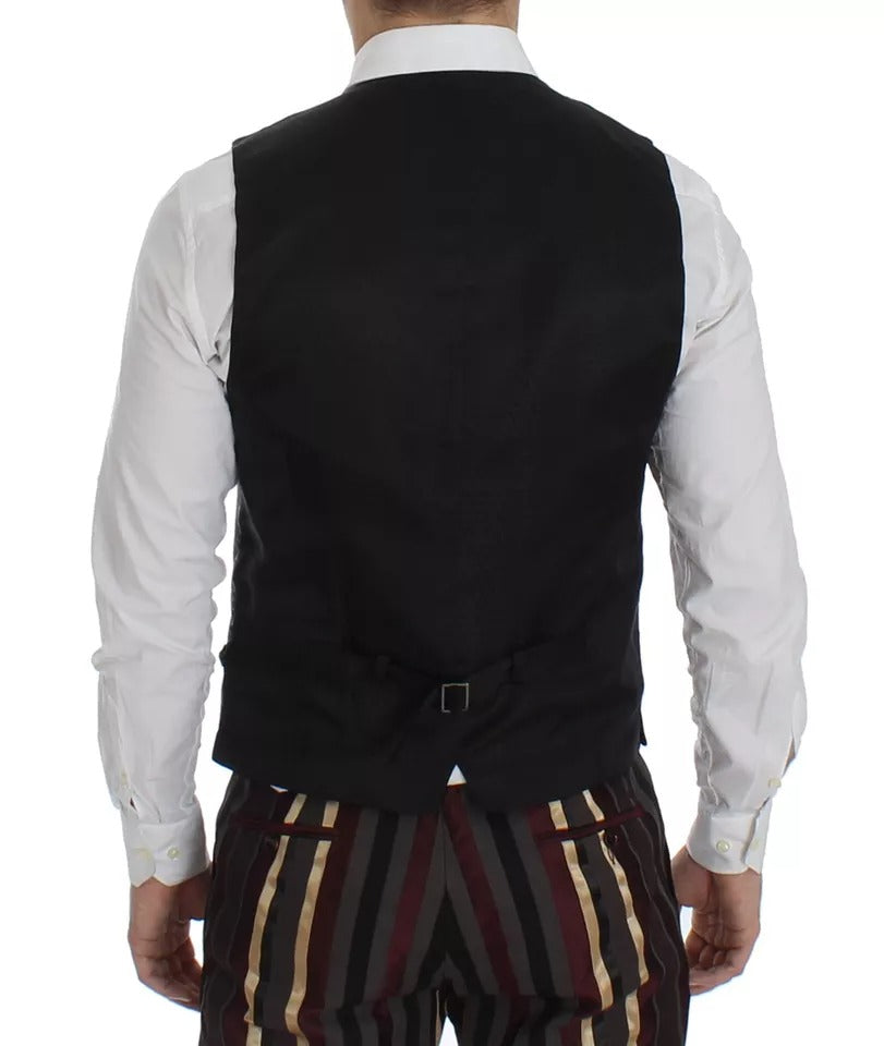Dolce & Gabbana Multicolor Striped Runway 3 Piece Slim Fit Vest Suit Dolce & Gabbana