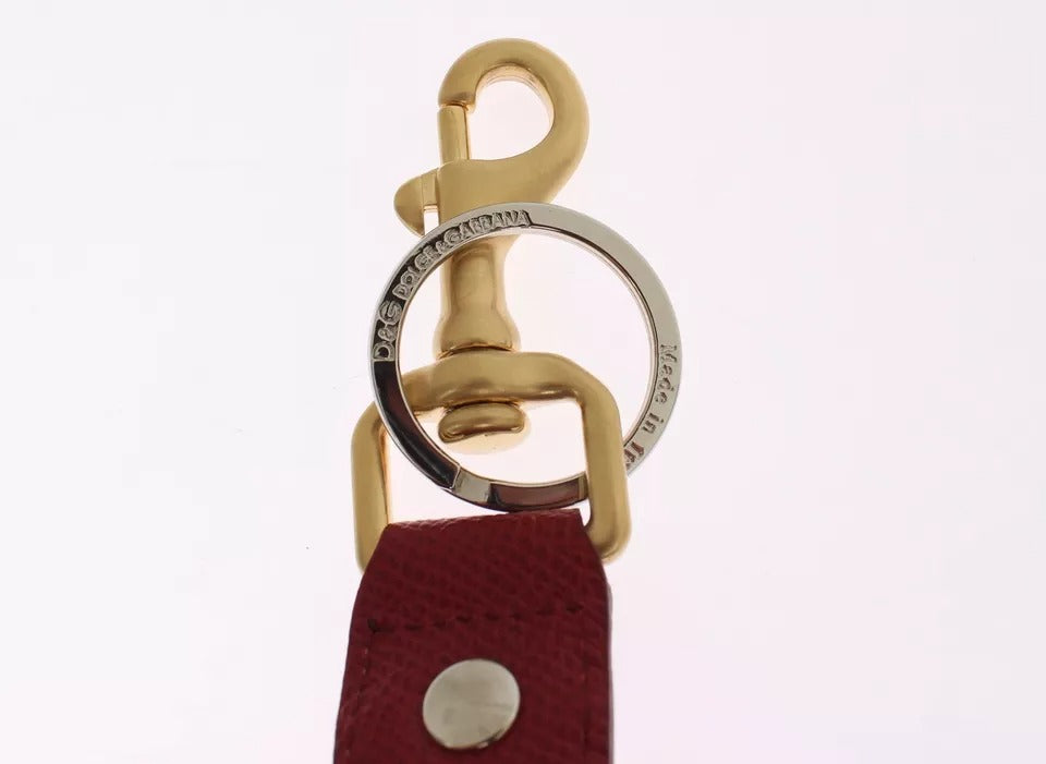 Dolce & Gabbana Multicolor Raffia Leather Clasp Finder Chain Keyring Dolce & Gabbana