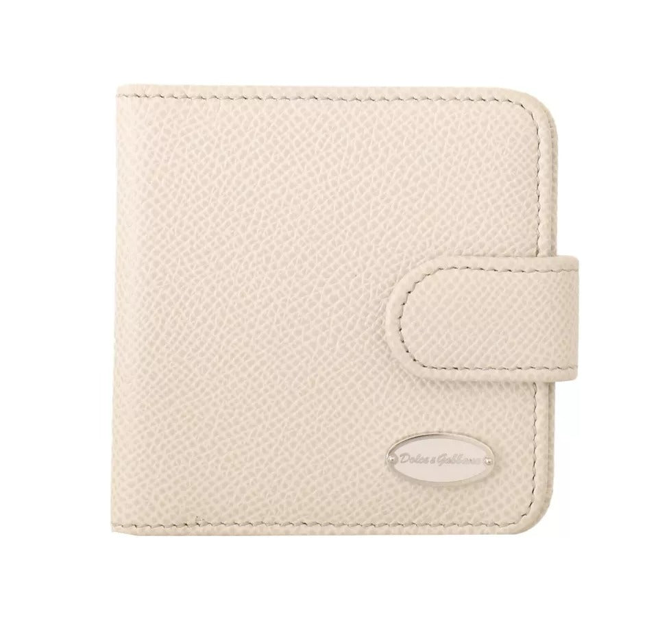 Dolce & Gabbana White Dauphine Leather Condom Case Holder Pocket Wallet Dolce & Gabbana