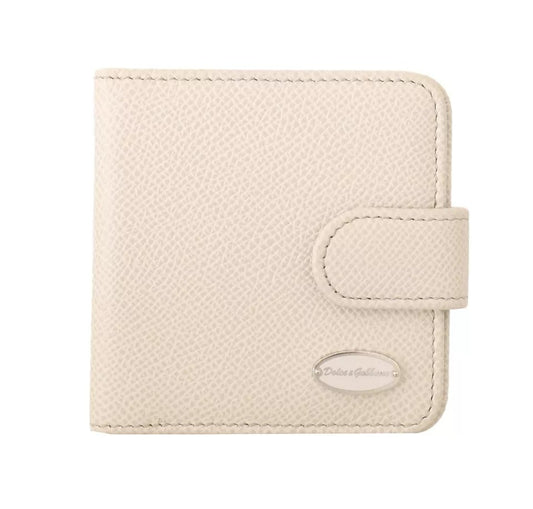 Dolce & Gabbana White Dauphine Leather Condom Case Holder Pocket Wallet Dolce & Gabbana