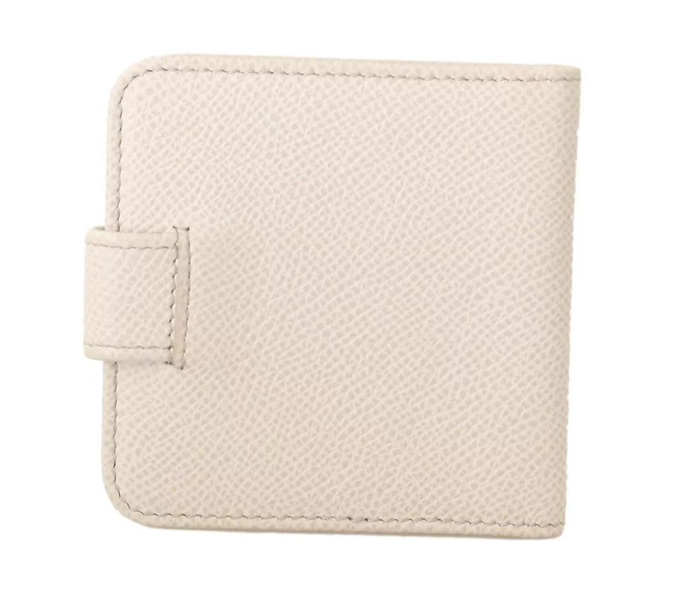 Dolce & Gabbana White Dauphine Leather Condom Case Holder Pocket Wallet Dolce & Gabbana